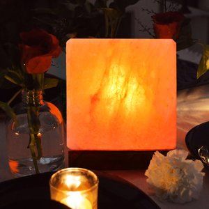 Himalayan Pink Salt Cube Lamp-Dimmer Switch -Unique Gift Idea